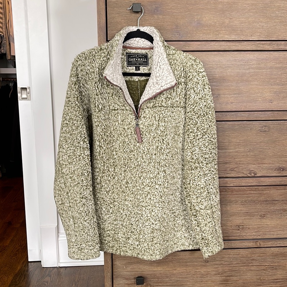 Women’s True Grit Pullover, Color Olive Green, Size Large
